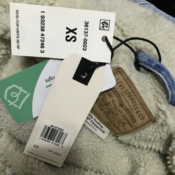 Levi's Trucker Sherpa Jacket Ex-Boyfriend XS NWT - Picture 6 of 6